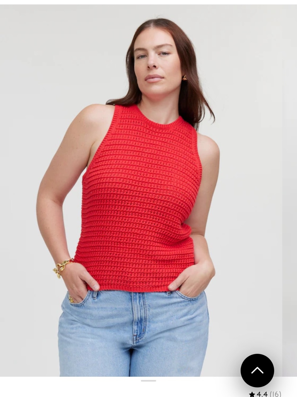 Madewell Crochet Knit Sweater Tank